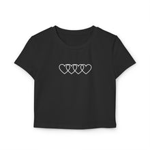 Load image into Gallery viewer, Heart Link Chains Black Crop Top!
