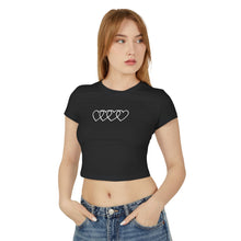 Load image into Gallery viewer, Heart Link Chains Black Crop Top!
