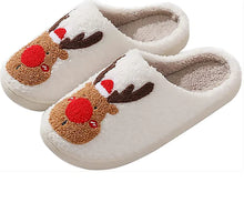 Load image into Gallery viewer, Cozy Reindeer Christmas Slippers
