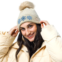 Load image into Gallery viewer, Snow Flake Pom-Pom Beanie!
